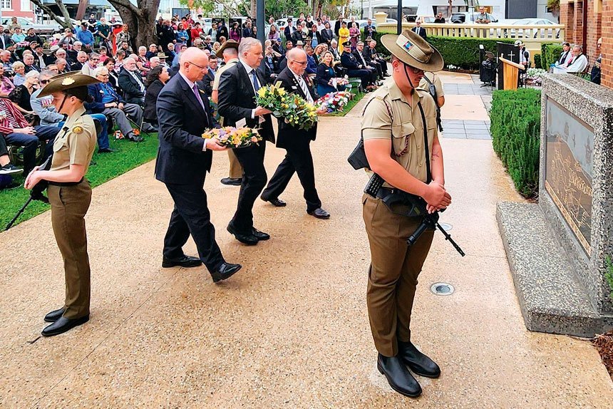 THANKS: The Prime Minister gave a passionate address at the Ipswich Vietnam Memorial Service apologising to the veterans on how they were treated them on their return.