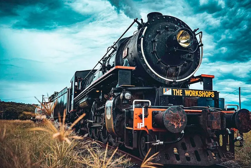 ENGINE RESTORED: The Railway Workshops’ team did an outstanding job restoring engine AC 16.