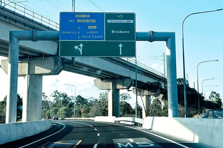 FINALLY TWO LANES: Motorists no longer have to merge when using the Centenary Highway as they approach the Logan Motorway intersection.
