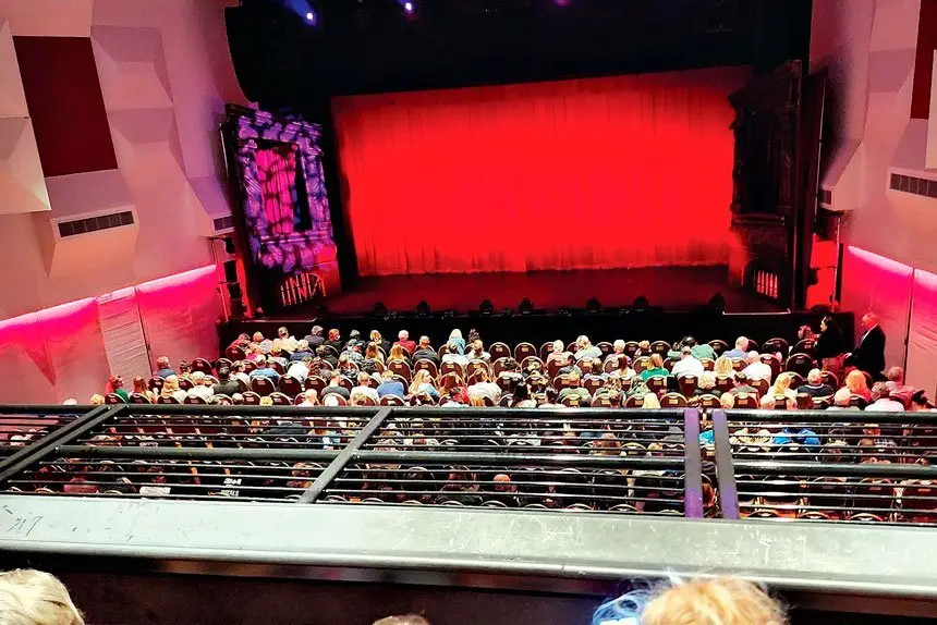 POOR VIEW: Locals crowd in for the Phantom season.