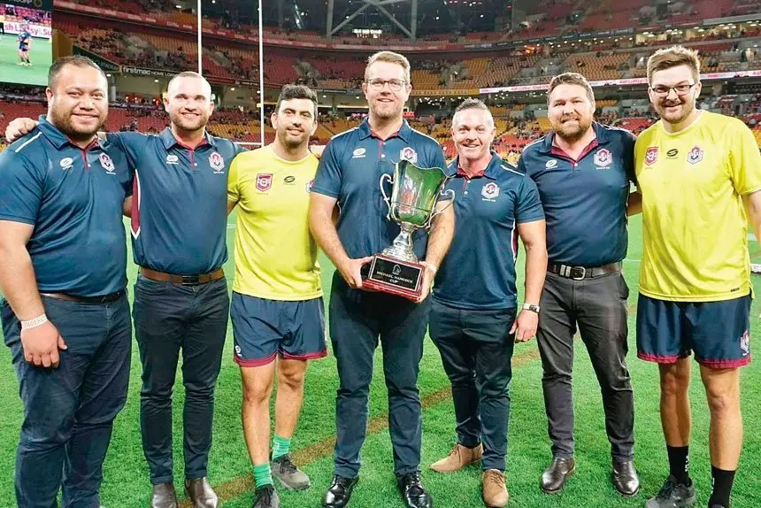 WINNERS: Ipswich High’s coaching staff led three teams to league honours.