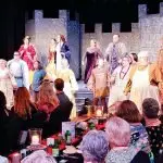 LARGE CAST: In all 31 take to the stage to perform “Oh, What a Knight”.