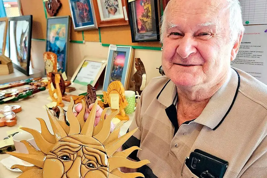 Phil Webb sold some his crafts at the Expo.