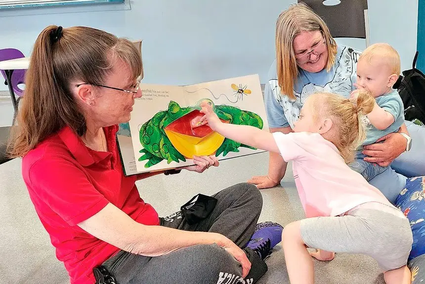 PLAY-TIME: The Camira-Springfield Community Centre doesn’t just hand out food, they also provide local families with weekly activities such as family day every Friday between 9.30 and 11.30am.