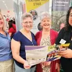 The Star Community group’s Tracey Foley and Jeanette Tupou provide information to (centre) Diane Lindsay and Noelene Briggs.