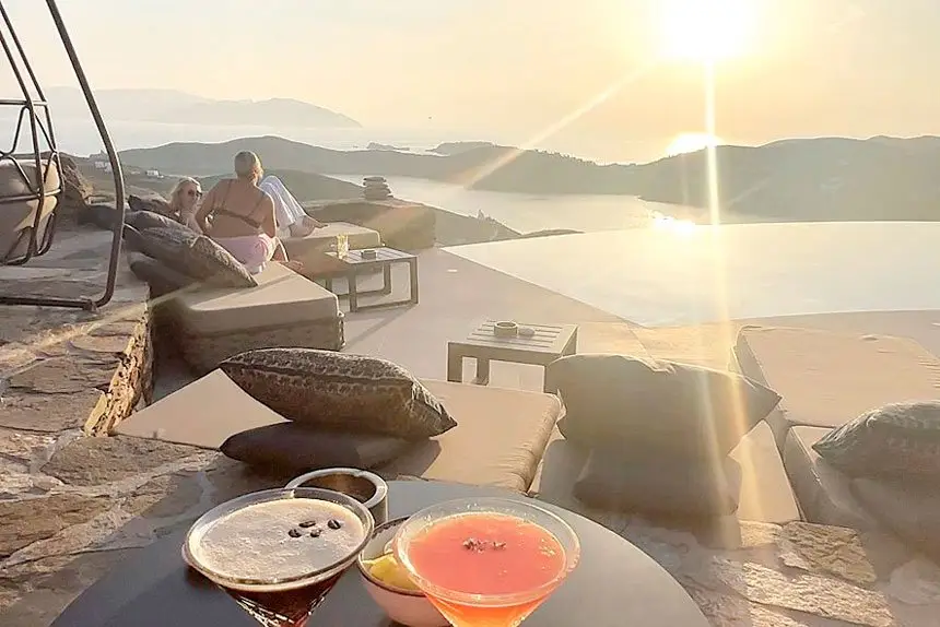 THE VIEW: Ios is a special place in which to share a late afternoon cocktail.