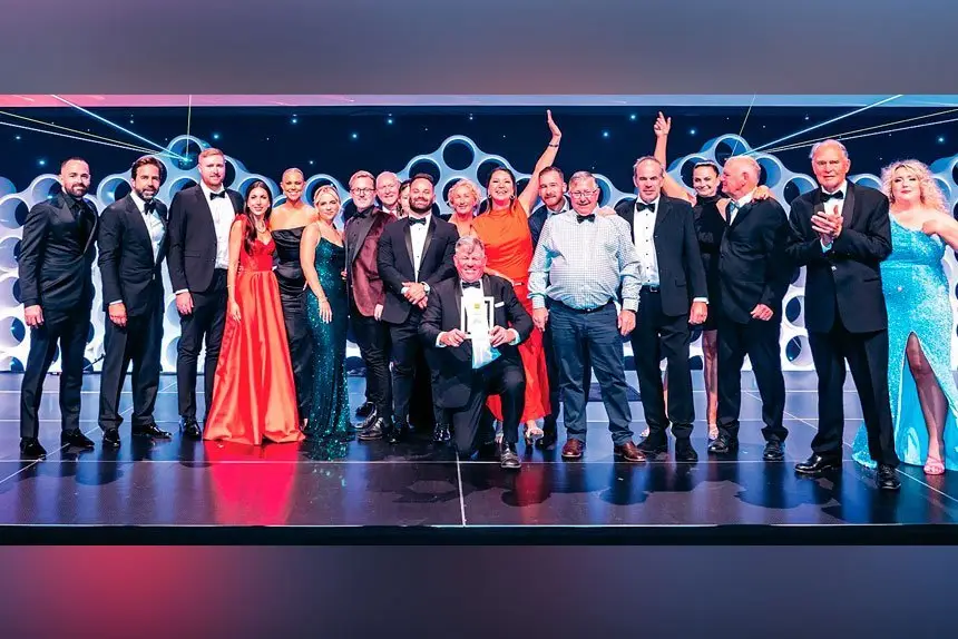DEDICATED TO CLIENTS: The highly regarded Ray White Ipswich team featured prominently at the recent Gala Awards night.