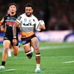 Former Goodna junior Ezra Mam starred in the rugby league grand final with a hatrick of tries. PHOTO: AAP