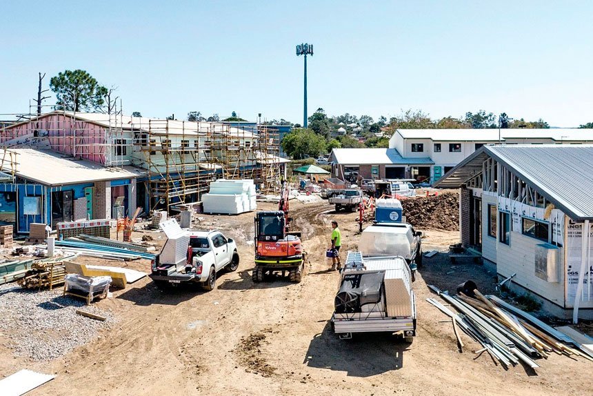 GETTING CLOSE: The first 22 villas at the Junction in North Ipswich are only months away from completion.