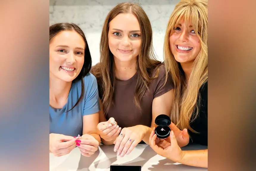 NEW VENTURE: Darcie, Remi and Coco have just received their first 24 finished unique rings.