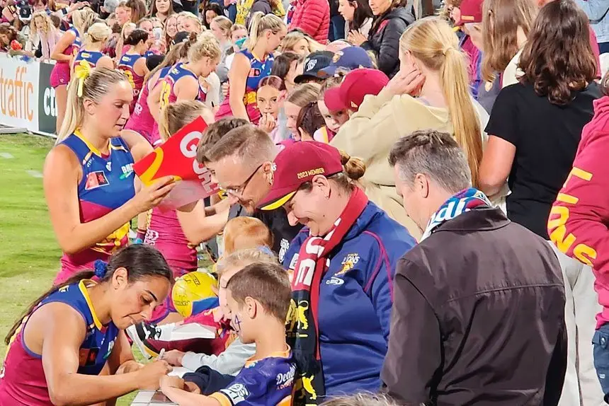 OUR TEAM:  Locals have adopted the Lions AFLW side