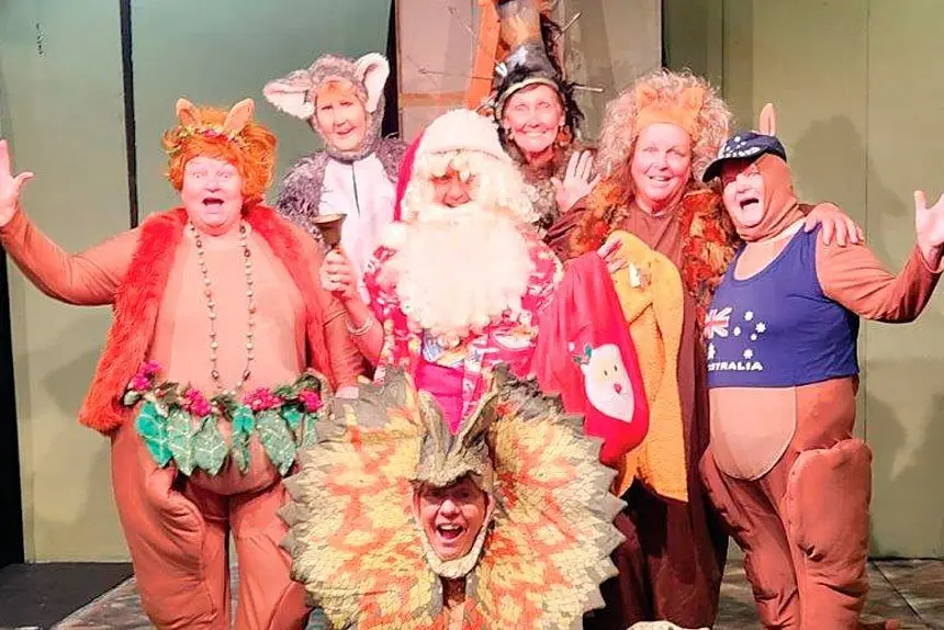 The cast of “Santa’s Aussie Bush Christmas Surprise”.
