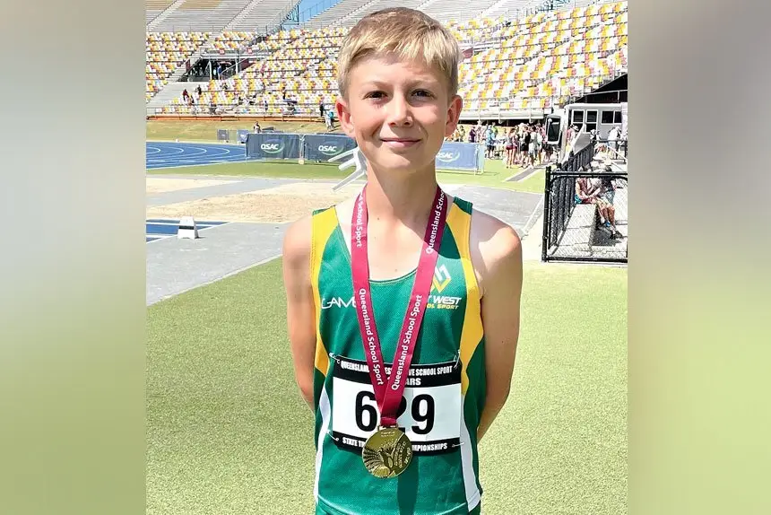 STATE CHAMP: Conor Mathewson now owns a Queensland champions medal.