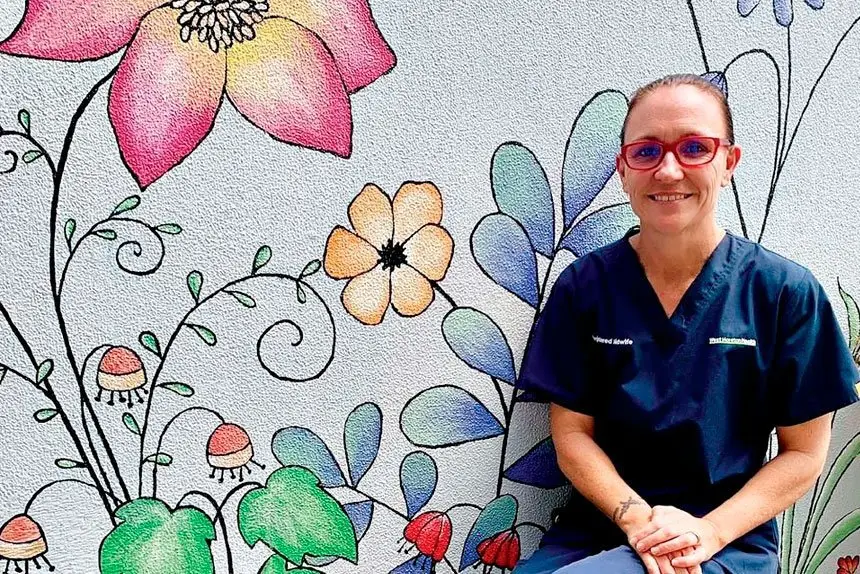 SUPPORT: Midwife, Leanne, helps in times of crisis.