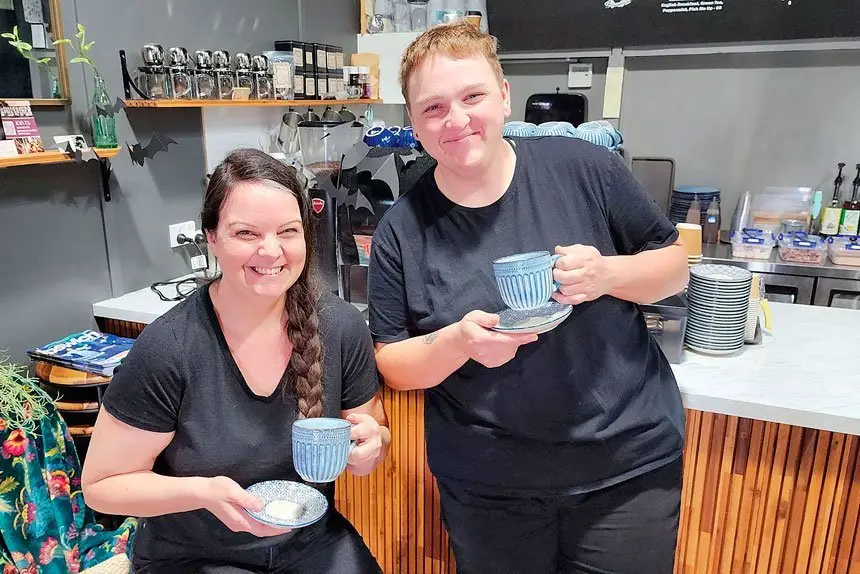 RIGHT: Alicia and Atlas Cathcart are ready to serve you the best coffee seven days a week.