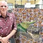 WILDLIFE WINNER: Craig Rankmore took home first prize for his painting “Crocodile”.