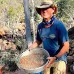 WORK HARD DAD: Maurie Newbery is getting pressure from his daughters to find more precious stones. He doesn’t mind, he loves fossicking.