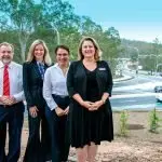 Enjoying the new roads are (L-R) Division 2 councillors Paul Tully and Nicole Jonic, Member for Jordan Charis Mullen MP and Ipswich Mayor Teresa Harding.