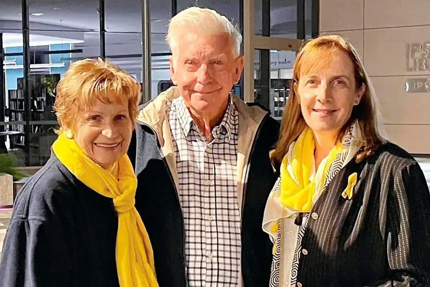 GREAT AUSTRALIAN: Vanessa Fowler, pictured here with her proud parents, has been nominated as one of the year’s best.