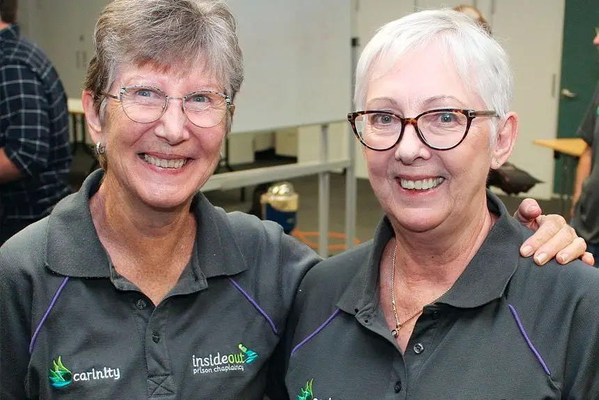 Suzanne Lipp and Margaret Drummond are volunteers with Inside Out Prison Chaplaincy.