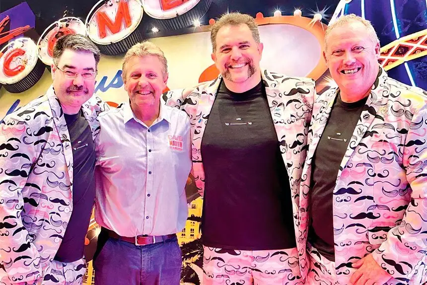 David Martin gets furry among the Mo-Men.