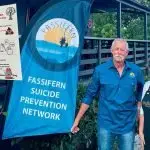 Ken Meldrum and Milly look forward to a munch with meaning at the Roadvale Hotel.