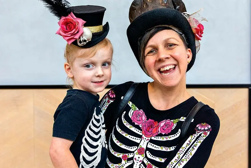 Roux Harris with mum Katrina getting spooky in some stunning Halloween outfits
