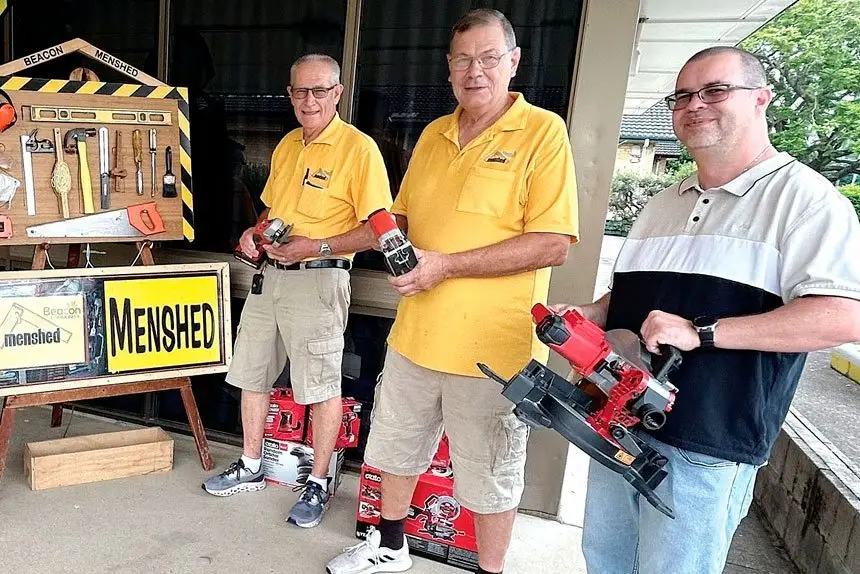 Beacon Community Menshed members get ready to engage the ladies.