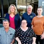 Chad Hayes, Tracey Butler, Garry Butler and Michelle Filippi with Ipswich Mayor Teresa Harding.