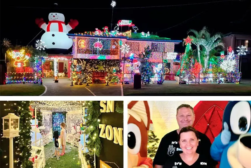 36 Mahogany St lights up the night. Photos: David Martin