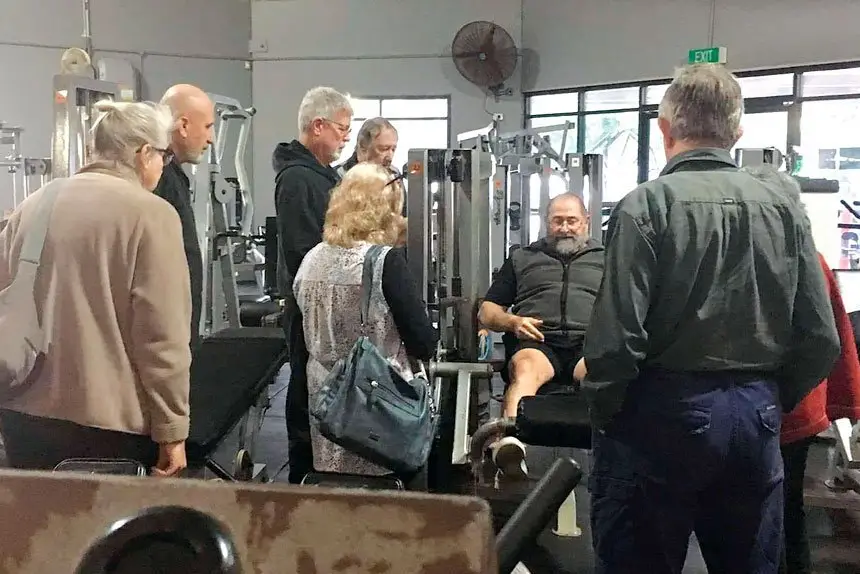Alan Muston instructs his class. PHOTO: June Johnson