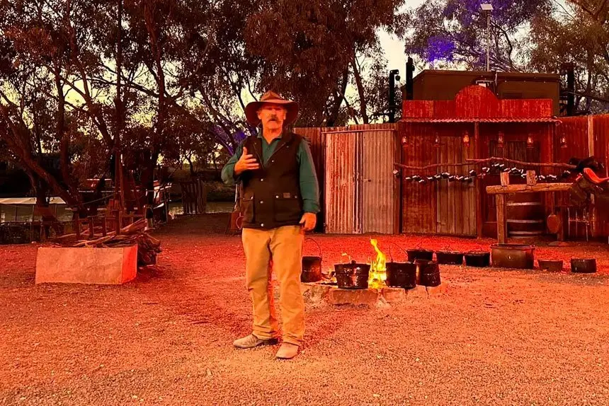 Bill Heck giving a performance of his poetry.