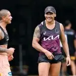 A recent Broncos training sessions in preparation for L.A. PHOTO: AAP