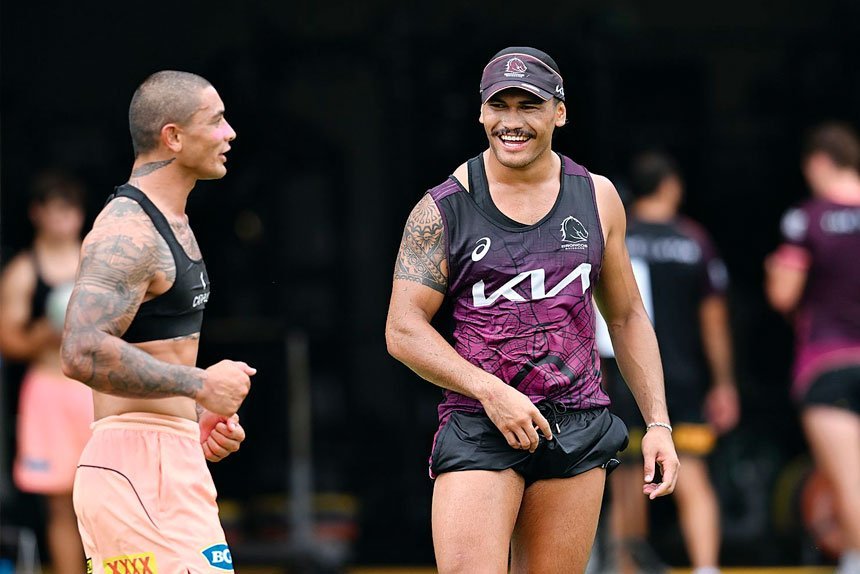 A recent Broncos training sessions in preparation for L.A. PHOTO: AAP