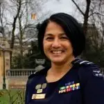 Air Vice-Marshal Di Turton in Brussels, Belgium, where she is Australia’s first female military representative to NATO and the EU. Photo: Antje Devos