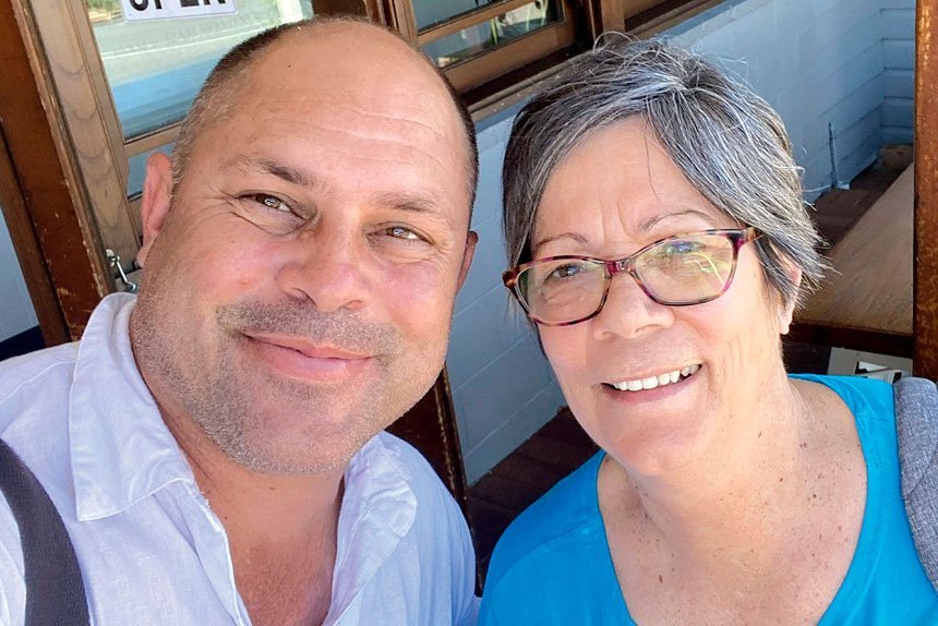 New chair of Lands Council Cameron Costelllo with outgoing long-term chair Prof. Val Cooms