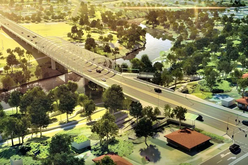 Artist’s impression of Norman Street Bridge.