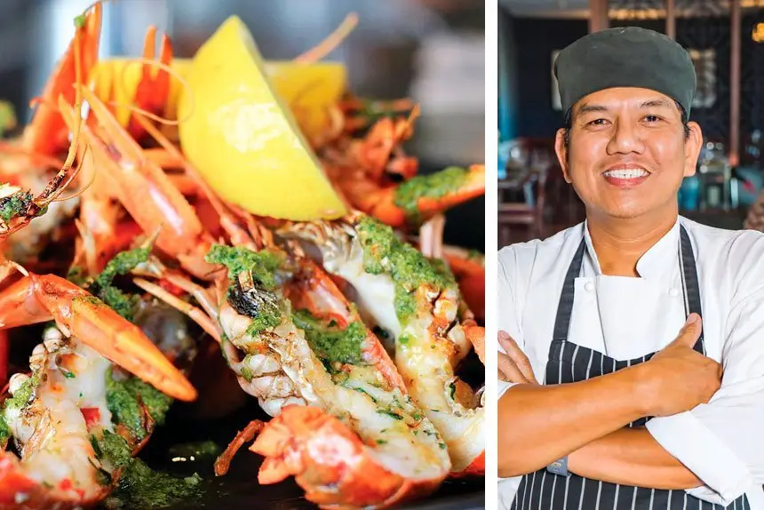 Red Claw crayfish is a specialty on the menu / PA head chef Ruel Cristobal