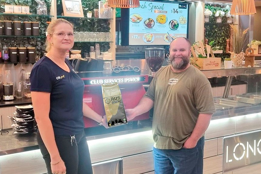 Nat with Ian Rawson of Warfighters coffee.