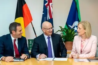 Federal Member for Blair Shayne Neumann talks Budget commitments with Treasurer Jim Chalmers and Finance Minister Katy Gallagher.