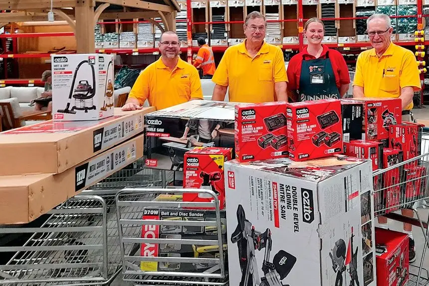 Left to right, Pastor Rob Howells (Beacon Community Hub) with John Molhoek, Hannah Condon and John Swanwick.