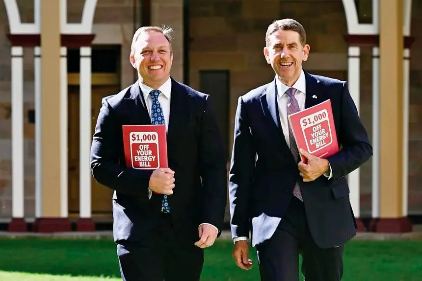 MILES OF SMILES: The Premier with Treasurer Cameron Dick.