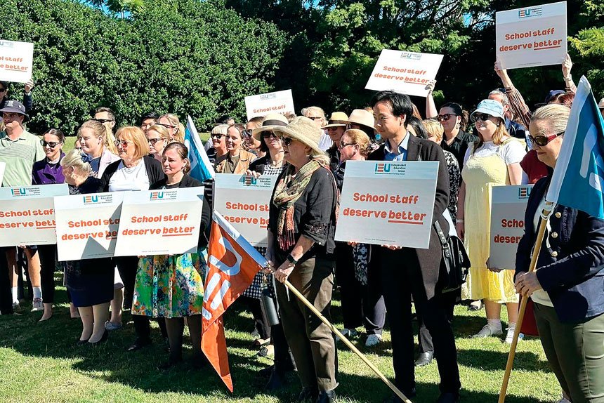 UNITED FRONT: Staff seek action on three key issues.