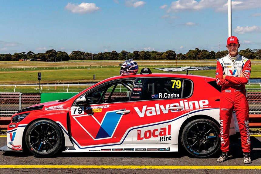 CASHA UP: GRM’s Ryan Casha scored his maiden victory at the Queensland Raceway.