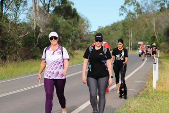POSITIVE STEPS: The walkers aim to force action.
