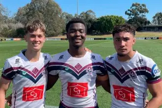 WINNING TRIO: The Ipswich State High Langer Cup side continues its winning form.