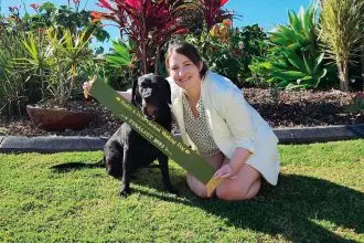 BARKING BRILLIANT: Baloo is a lifesaver for Dani Stevens.