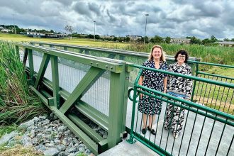 JOB DONE: The construction of a footbridge and footpath is completed.