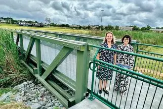 JOB DONE: The construction of a footbridge and footpath is completed.