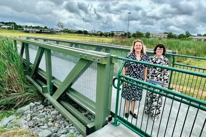 JOB DONE: The construction of a footbridge and footpath is completed.